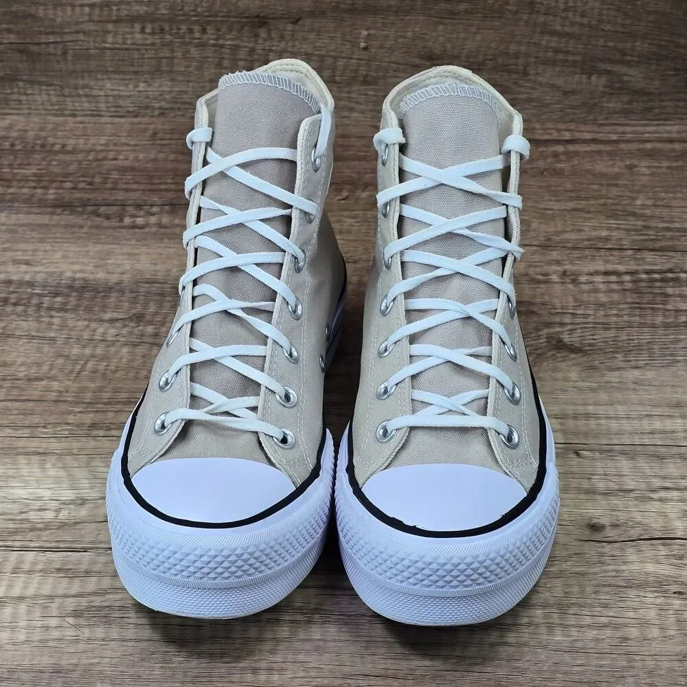 Converse Chuck Taylor All Star Lift High Women's Size 9 Tan White Platform Shoes